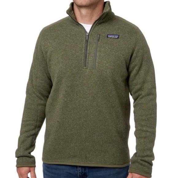 Patagonia Men's Quarter Zip Green Sweater M - Picture 5 of 7